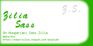 zilia sass business card